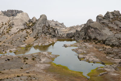 Scenic view of mountains against clear sky