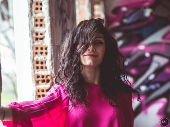 Portrait of beautiful young woman