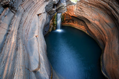 View of waterfall in karijini nationalpark, australia