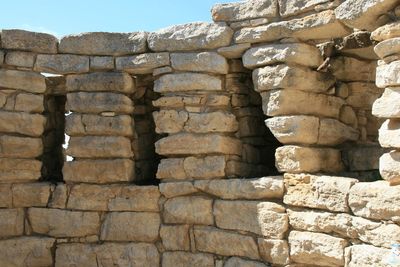 Stone wall of historic building