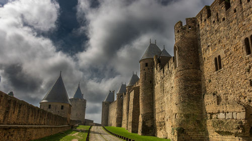 Low angle view of historical building against sky