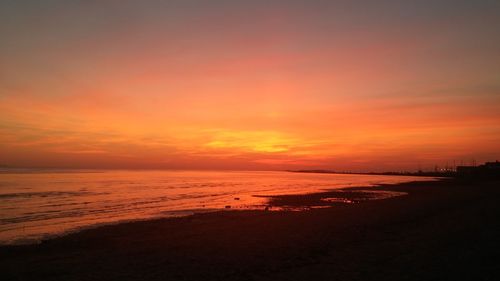 Scenic view of sunset over sea