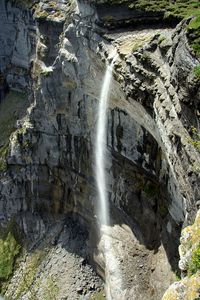 Scenic view of waterfall