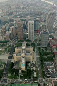 High angle view of cityscape