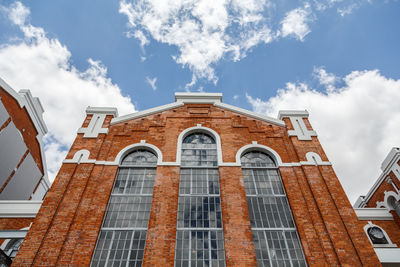 Low angle view of building against sky