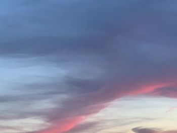 Low angle view of sky during sunset