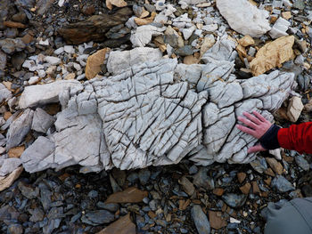 Close-up of stone wall