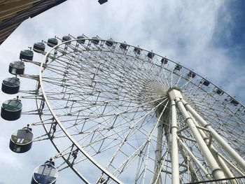 Low angle view of ferris wheel against sky