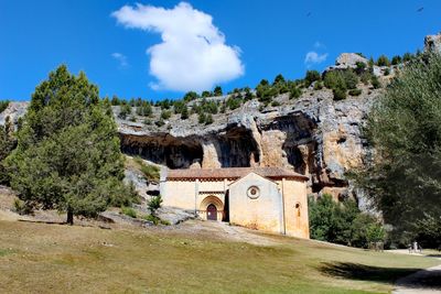 Panoramic view of old building against sky