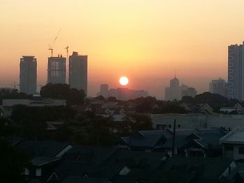 Cityscape at sunset