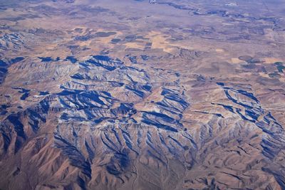 Rocky mountains aerial from airplane southwest colorado and utah. united states of america. usa.