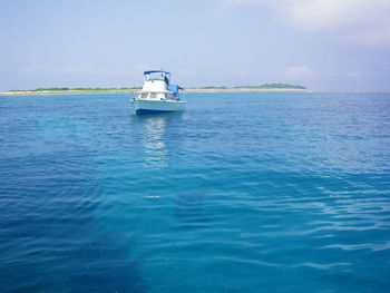 Boats in calm sea