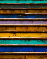 Full frame shot of multi colored wall