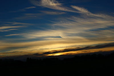 Scenic view of landscape against sky during sunset