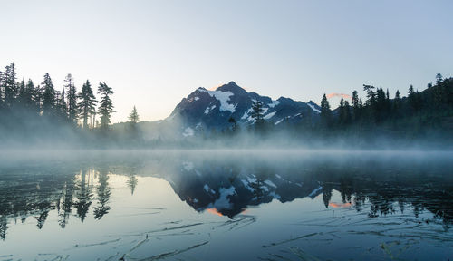 Sunrise at mt. baker, wa