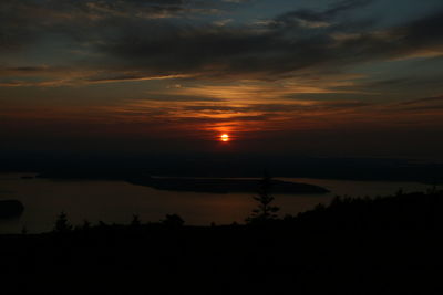 Silhouette of landscape against dramatic sky