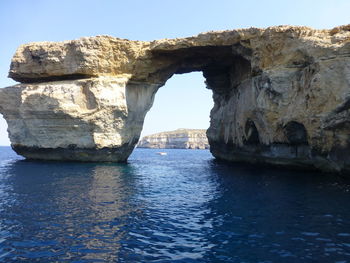 Rock formations in sea