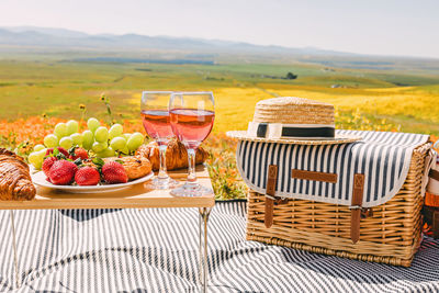Close-up of food on table