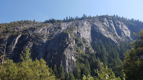 Scenic view of mountains against clear sky