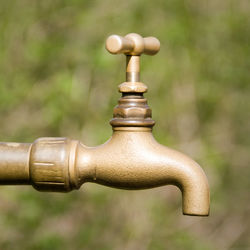 Close-up of faucet