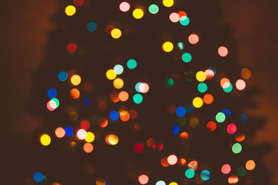 Defocused image of multi colored lights