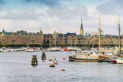 View of ostermalm and stran by the saltsjön strandvägen