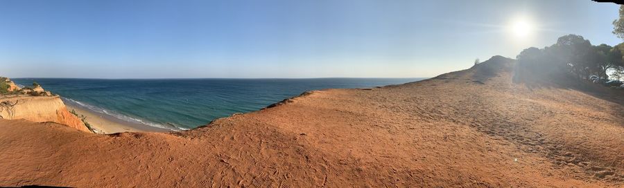 Panoramic view of beach against sky