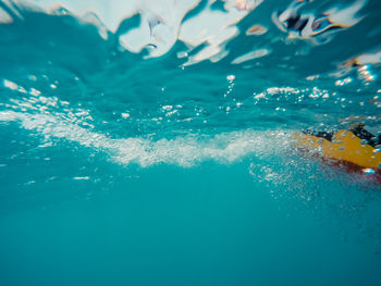 High angle view of swimming pool in sea