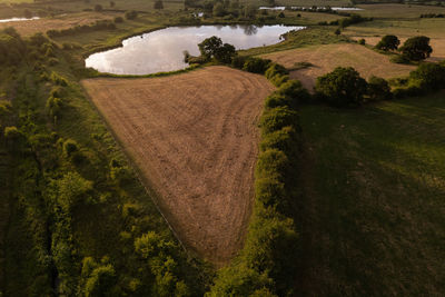 High angle view of landscape