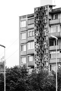 Low angle view of apartment building