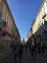 People walking in city