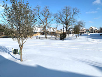 Snowy day in mckinney, texas.