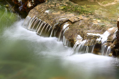 Scenic view of waterfall