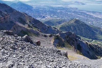 Timpanogos hiking trail landscape views in uinta wasatch cache national forest utah