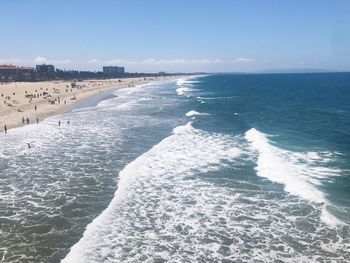 View of sea against clear sky