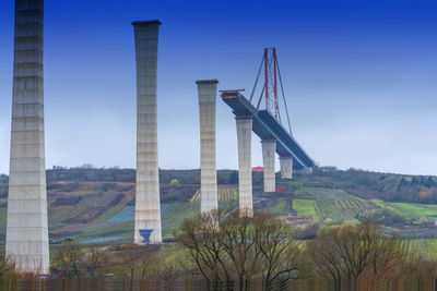 Low angle view of bridge against sky