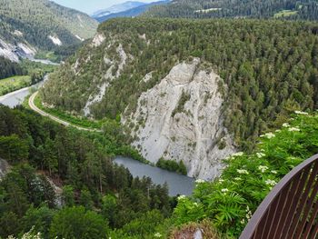 The ruinaulta or rhine gorge is a 14 km long gorge 