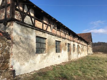 Exterior of old building against sky