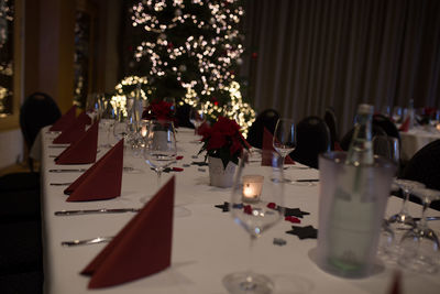 Close-up of dining table