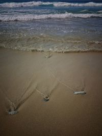 High angle view of beach