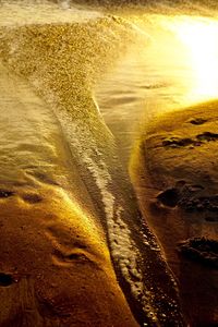 Scenic view of beach during sunset