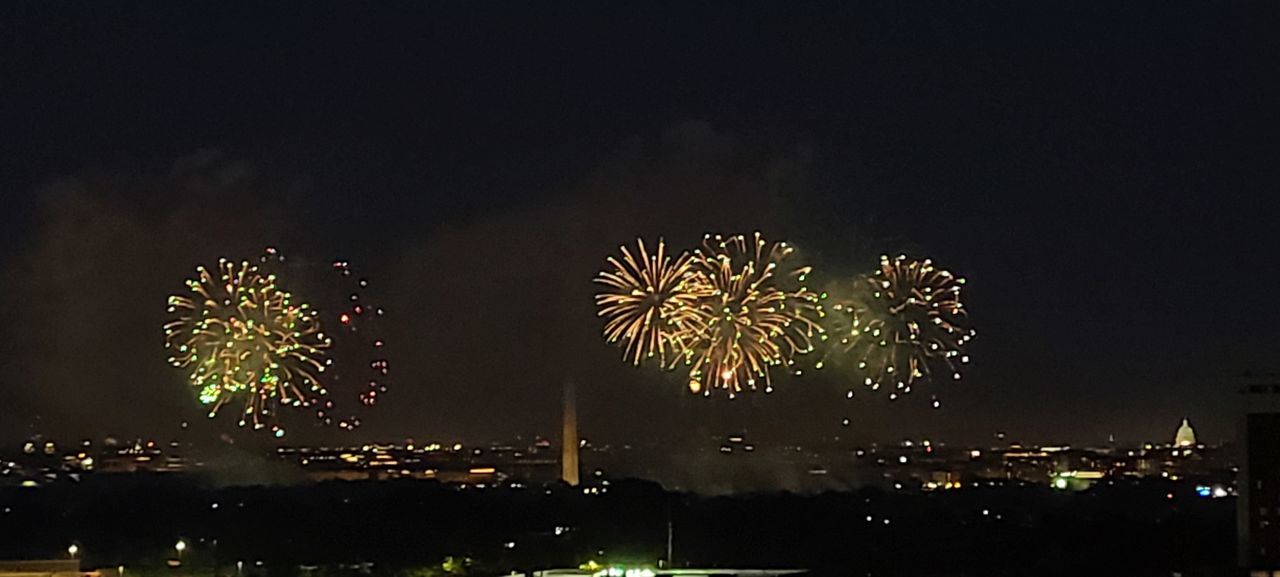 FIREWORK DISPLAY AT NIGHT