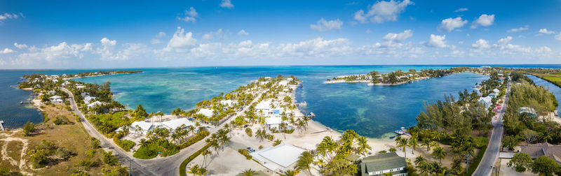 Panoramic view of sea against sky