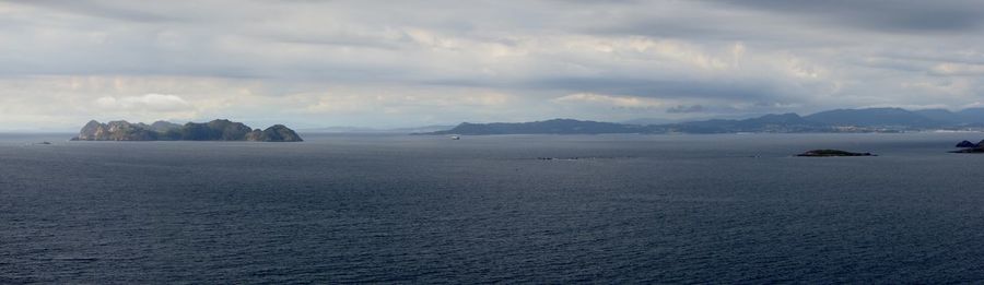 Panoramic view of seascape against sky