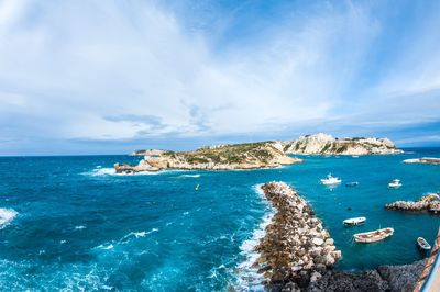 Panoramic view of sea against sky