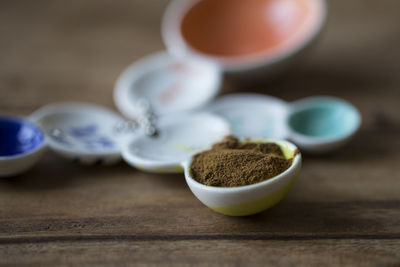 Close-up of bowl on table