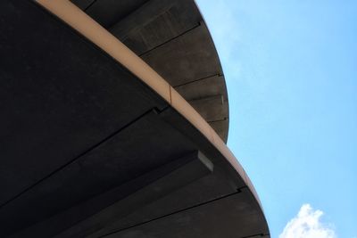 Low angle view of built structure against blue sky