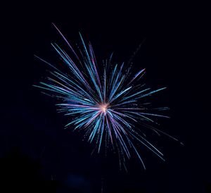 Low angle view of firework display