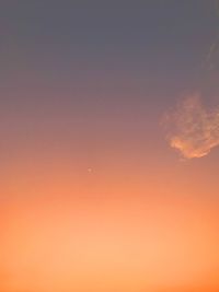 Low angle view of sky at sunset