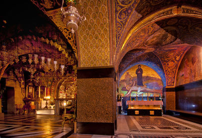 View of illuminated ceiling